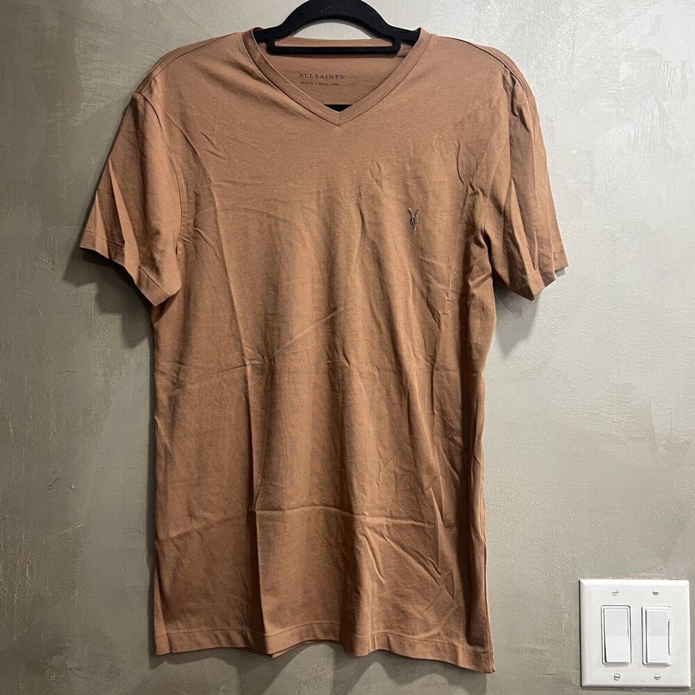 AllSaints Tonic V-Neck Tee Shirt Men's Medium M Logo NEW